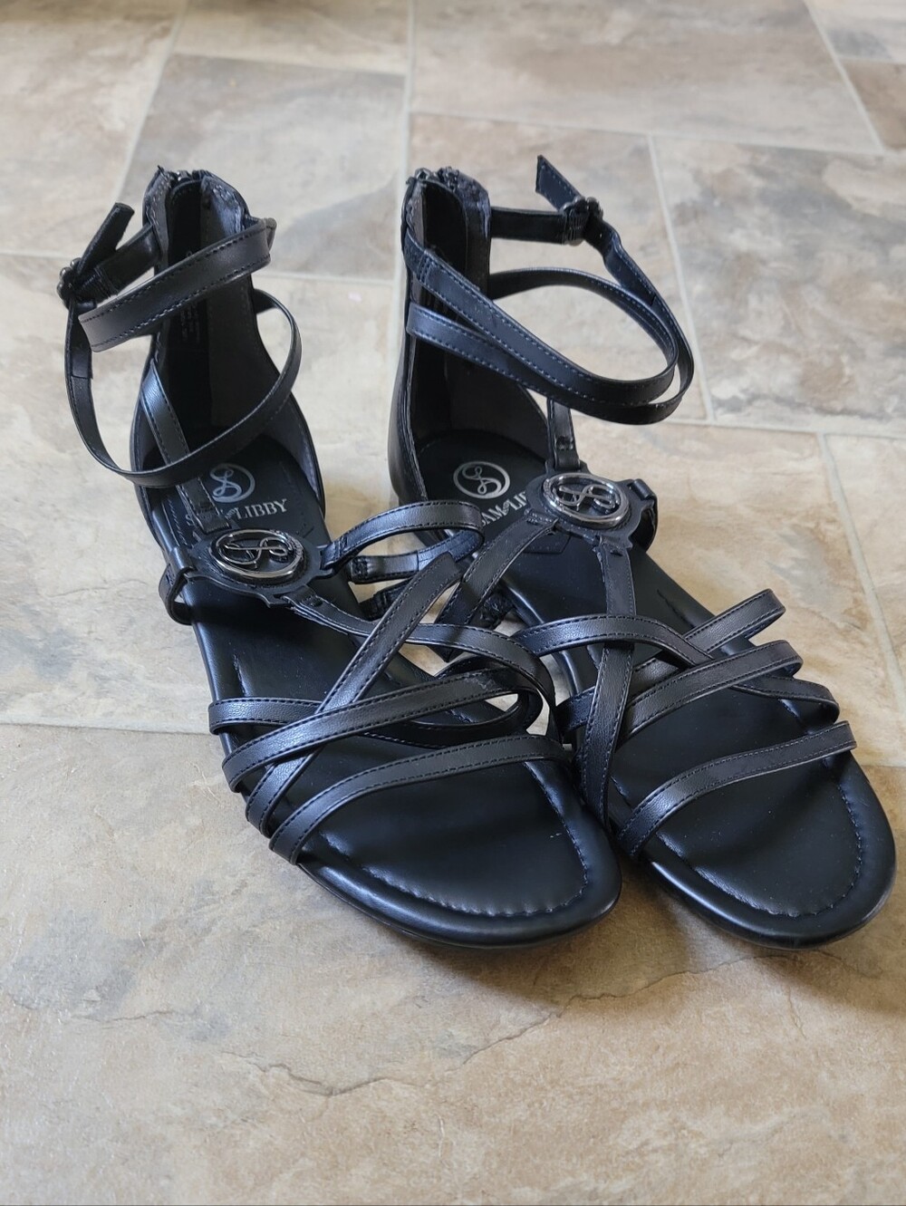 Women's Strappy Gladiator Sandals - Black size 10. Never Worn